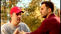 Alex Kendrick directs Kirk Cameron in "Fireproof: Behind the Scenes."