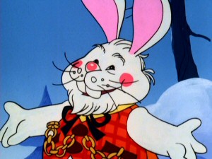 Host and narrator rabbit GB bears more than a little resemblance to his voice, Burl Ives, and Ives' previous Rankin/Bass persona Sam the Snowman.