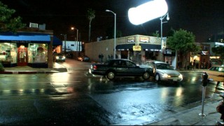 Pow! On-set vignette "Crash Forward" shows us a climactic automobile crash as it actually occurs.
