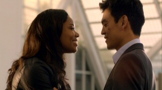 Zoey (Gabrielle Union) and Demetri (John Cho) form one of the show's seemingly ill-fated couples.