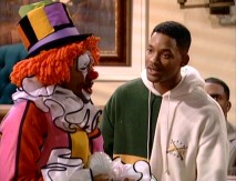 Emotionally disturbed clown Juggles (Dorien Wilson) holds a courtroom hostage in the strange "I, Clownius."