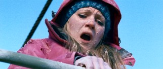 A chilly Parker (Emma Bell) finds out the hard way that it's not just a tongue that can stick to metal in the freezing cold.
