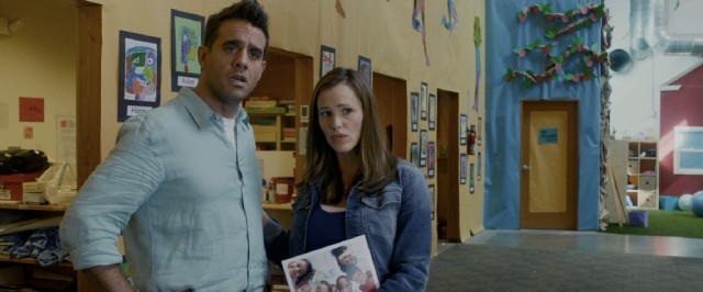 Tom (Bobby Cannavale) and Samantha Leigh Donnelly (Jennifer Garner) are the beneficiaries of Danny Collins' guilt-fueled generosity.