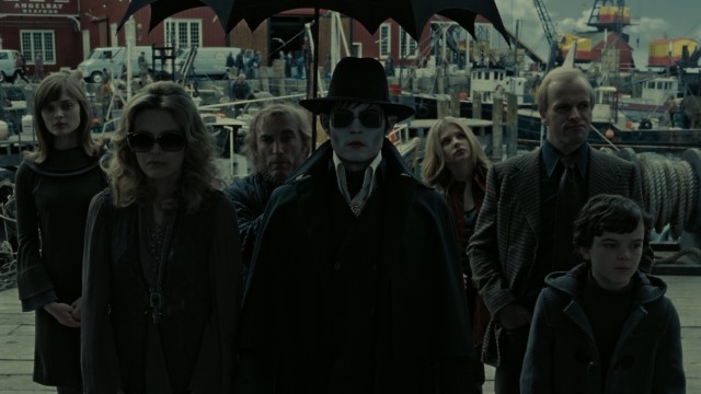 In a montage set to The Carpenters, a shaded Barnabas (Johnny Depp) helps breathe some life into the 20th Century Collinses' fishing empire.