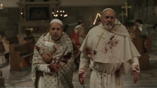 Stuff gets real in the first Da Vinci's Demons season finale when violence breaks out in the middle of a religious ceremony.