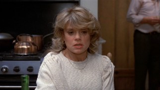 Uncertain about how the night is progressing, Myra (a Razzie-nominated Dyan Cannon) sheds some tears.