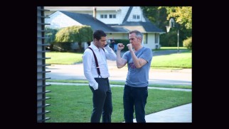 Evidently forgetting that this is "Demolition" and not "Southpaw", director Jean-Marc Valle seems to give Jake Gyllenhaal boxing technique advice in this photo gallery still.