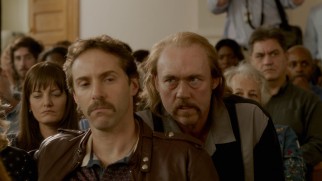 Never trust a mustachioed man: suspicion is cast over stepfathers Terry Hobbs (Alessandro Nivola) and John Mark Byers (Kevin Durand).