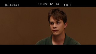 Cut from the film, Johnny Simmons has his interrogation preserved as one of two deleted scenes.