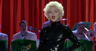 As the moll Breathless Mahoney, Madonna performs most of the original songs penned by Broadway legend Stephen Sondheim.