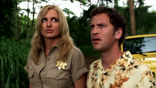 Conservation officer Cassidy Swanson (Amy Rasimas) and government agent Paul Beaumont (Corey Landis) become sort of lovers and definite allies in the hunt for genetically-engineered creatures.