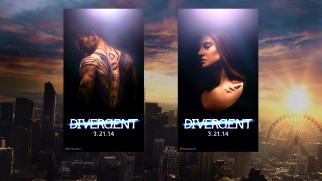 A viewer-navigated marketing gallery preserves Divergent character posters.