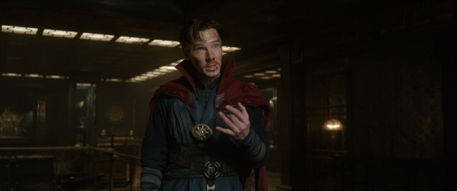 Doctor Strange (Benedict Cumberbatch) gets a colorful uniform to enter the Marvel Cinematic Universe's pantheon of superheroes.