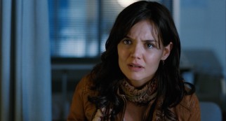 Kim (Katie Holmes) is shocked by what she hears upon her hospital visit to injured renovator Mr. Harris.