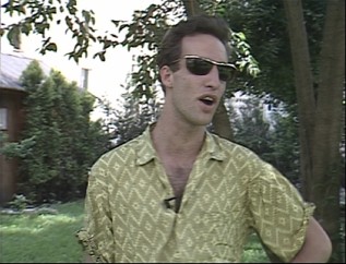 At Cannes 1986, John Lurie is interviewed for French television, a video he critically reflects upon from 2002.