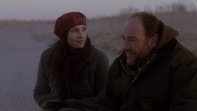 Winter or not, friends, neighbors, and former flames Mary Reed (Famke Janssen) and Bailey Euler (James Gandolfini) enjoy being "Down the Shore."