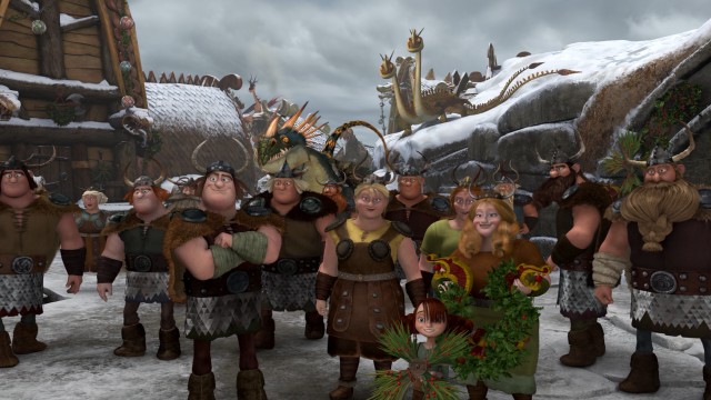 The Vikings of Berk look forward to spending their first Snoggletog with dragons as friends.