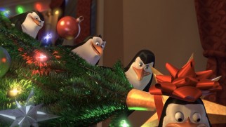 Skipper, Kowalski, and Rico try to save Private from a poodle in "A Christmas Caper."