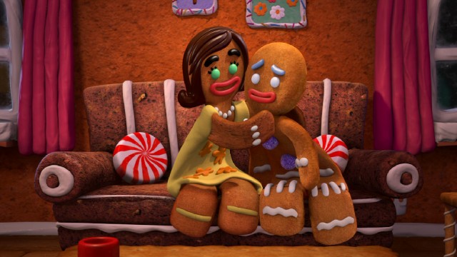 "The Bride of Gingy", the Gingerbread Man's candy-colored contribution to "Scared Shrekless" pairs him with a sweet gingerbread woman named Sugar.