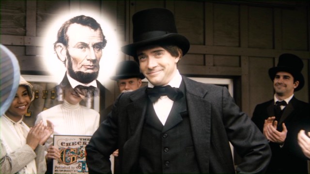 In its third season, "Drunk History" teaches us that influential game maker Milton Bradley (Topher Grace) owes his success to Abraham Lincoln's beard.