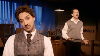 The working relationship of Mickey Mouse creator Ub Iwerks (Tony Hale) and Walt Disney (Michael Anagarano) is dramatized in "Hollywood."