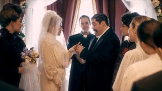 Grover Cleveland (Bobby Moynihan) marries a younger woman (Alia Shawkat) in "First Ladies."