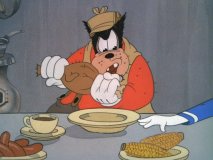 A mealtime surprise for Pete in "Timber"