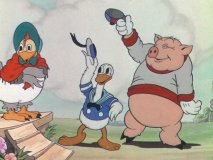 Donald Duck and Peter Pig are unwilling to help "The Wise Little Hen."