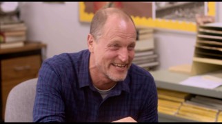 Woody Harrelson gets the giggles in the gag reel.