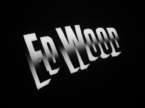 The "Ed Wood" title logo appears at the end of its theatrical trailer.