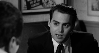 Ed Wood (Johnny Depp) pitches his directing services for a studio's sex-change film, disclosing his unique qualifications for the job.