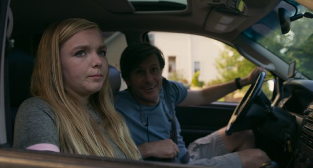 Kayla (Elsie Fisher) is simultaneously embarrassed by her father (Josh Hamilton) and nervous to attend a party to which she has been reluctantly last minute invited.