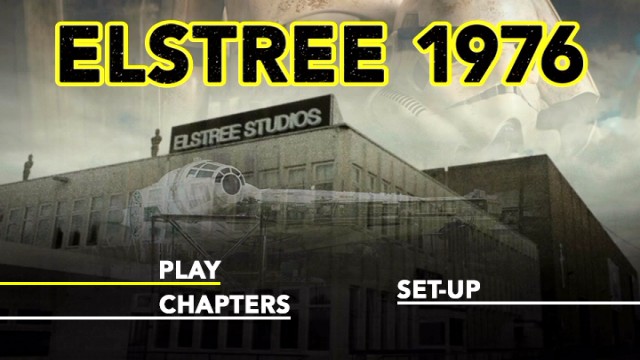 The Elstree 1976 DVD main menu is as basic as can be.