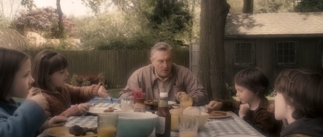 In one of the film's most poignant scenes, Frank Goode (Robert De Niro) imagines a present-day meal with his four kids in their younger states, in which secrets and lies are disclosed.