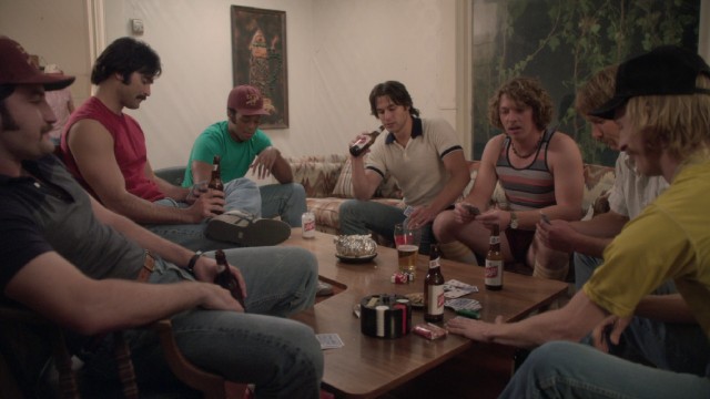 The bros of "Everybody Wants Some!!" play a card game with rules they make up as they go along.