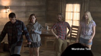 The cast tries out looks in this wardrobe test from "'Evil Dead' the Reboot."
