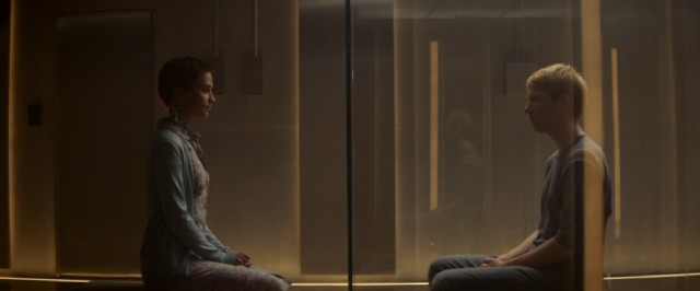 Feelings bloom between Ava (Alicia Vikander) and Caleb (Domhnall Gleeson)...but are they real?