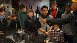 Young actors are schooled on being child soldiers in "Training Squad 53."