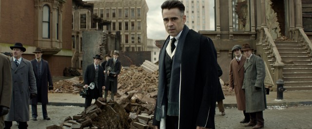 Two-toned MACUSA director of security Percival Graves (Colin Farrell), who is not what he appears to be, pursues Credence in "Fantastic Beasts and Where to Find Them."