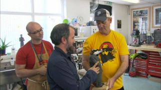 Bill Murray gets a look at the film's creation in "Bill and Badger."