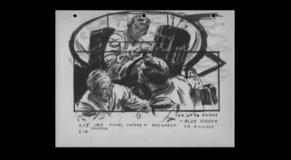 Storyboards planned out the whirlpool sequence.