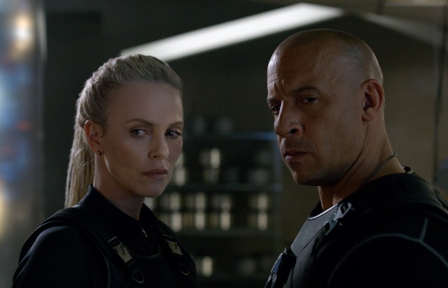 In "The Fate of the Furious", Dom Toretto (Vin Diesel) goes rogue and teams up with the cyberterrorist Cipher (Charlize Theron).