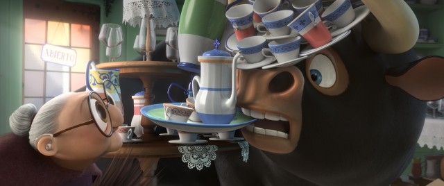 In this scene, Ferdinand is literally a bull in a china shop.