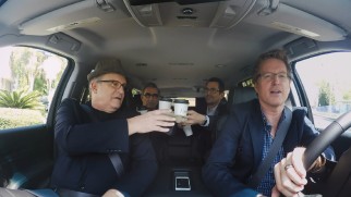Director Andrew Stanton drives voice cast members Albert Brooks, Ty Burrell, and Eugene Levy to the studio in "Casual Carpool."