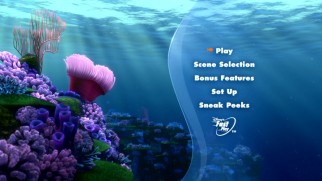 The new Finding Nemo DVD does not give you the little fish icon to make the listings disappear.