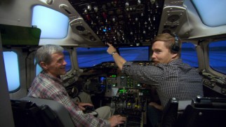 For his performance as co-pilot Ken Evans, Brian Geraghty acclimates himself to cockpit controls in "The Making of 'Flight."