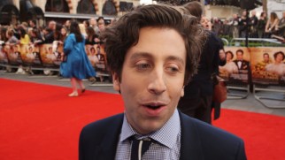 Golden Globe nominee Simon Helberg needs no laugh track to enjoy the Florence Foster Jenkins world premiere.