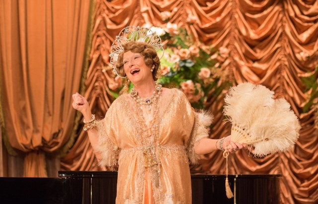 "Florence Foster Jenkins" stars Meryl Streep in the title role as a wealthy singer who can't sing very well.