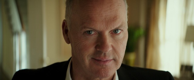 Michael Keaton gets very close to the camera as businessman and future billionaire Ray Kroc, the subject of the McDonald's biopic "The Founder."