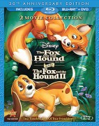 The Fox and the Hound and The Fox and the Hound 2: 2 Movie Collection Blu-ray + DVD combo cover art - click to buy from Amazon.com